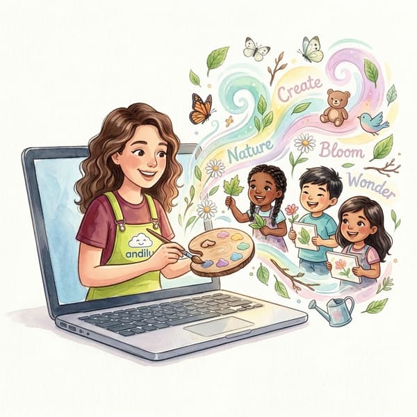 Nature's Art Workshop — arte con elementos naturales en inglés